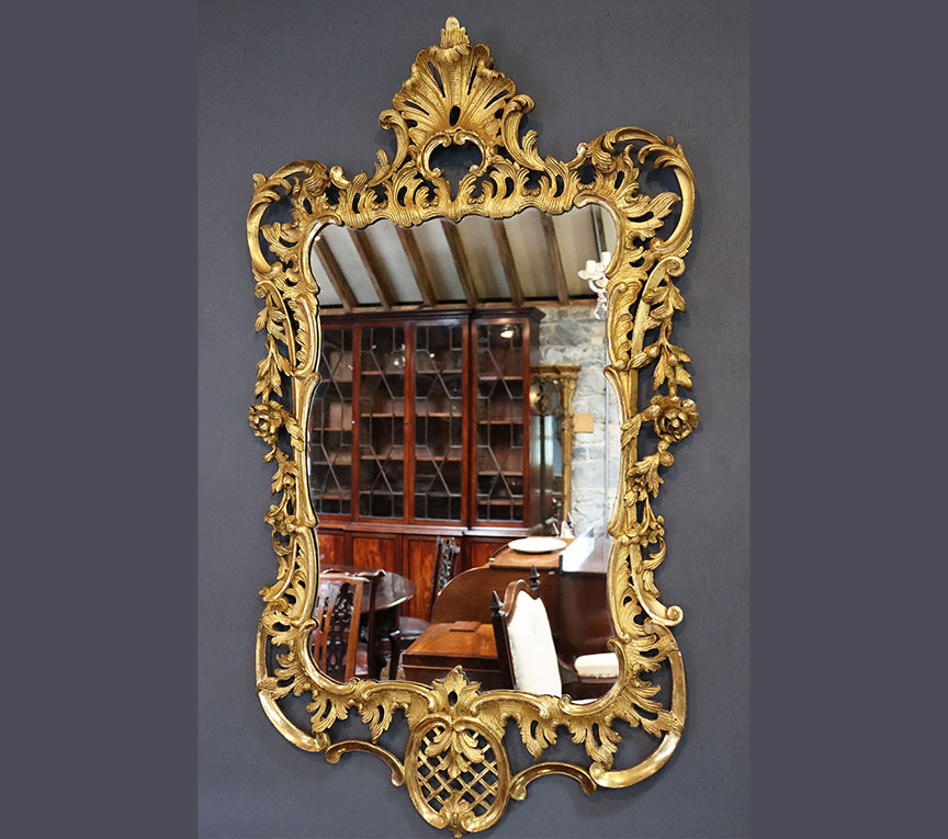 19th Century Chippendale Gilt Mirror
