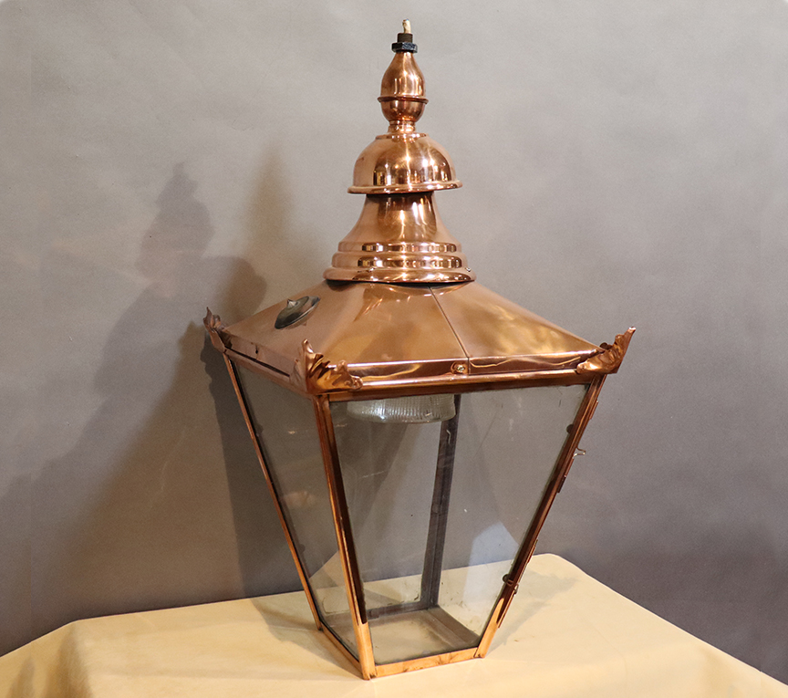 Large Edwardian Copper Lantern