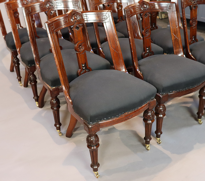 Set Of 12 Victorian Dining Chairs | Antique Seating At Straffan ...