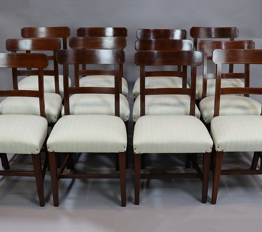 Set of 12 Sheraton Dining Chairs