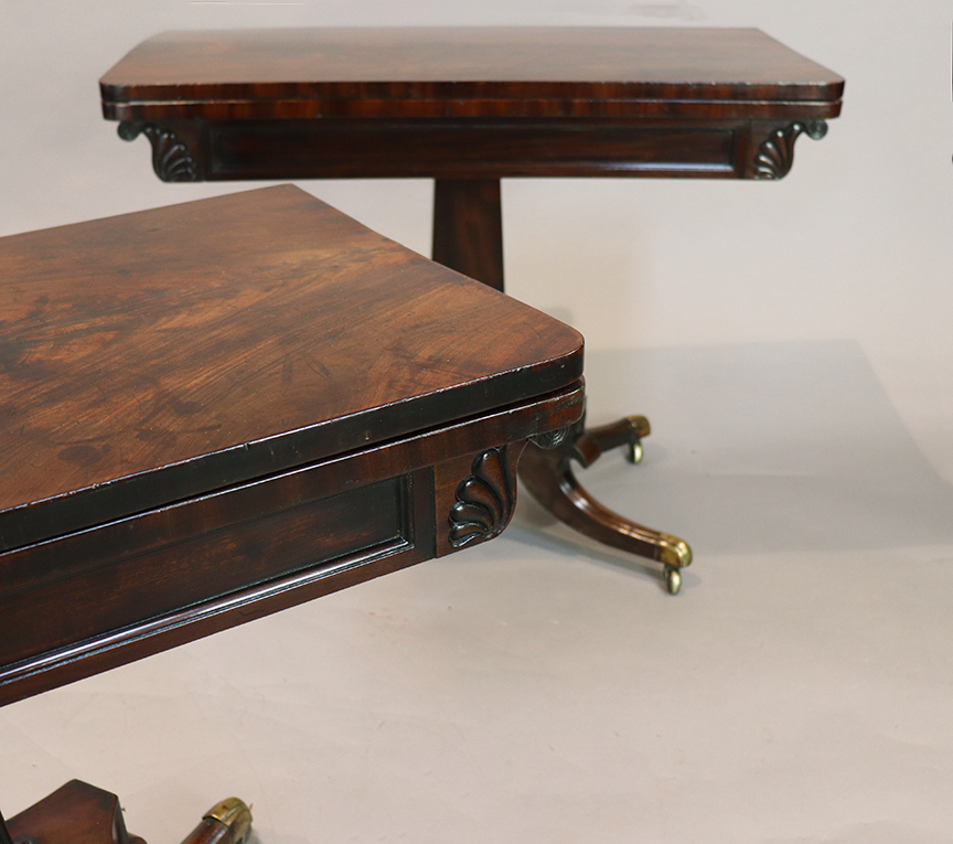 Pair of Regency Fold-over Games Tables