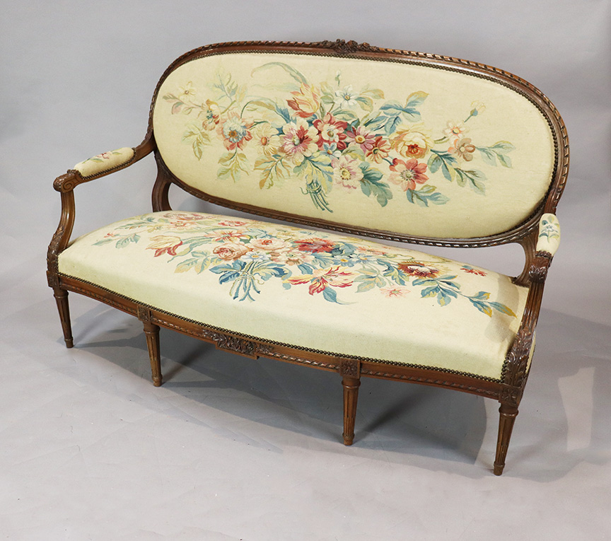 19th Century French Parlour Sofa and Chairs