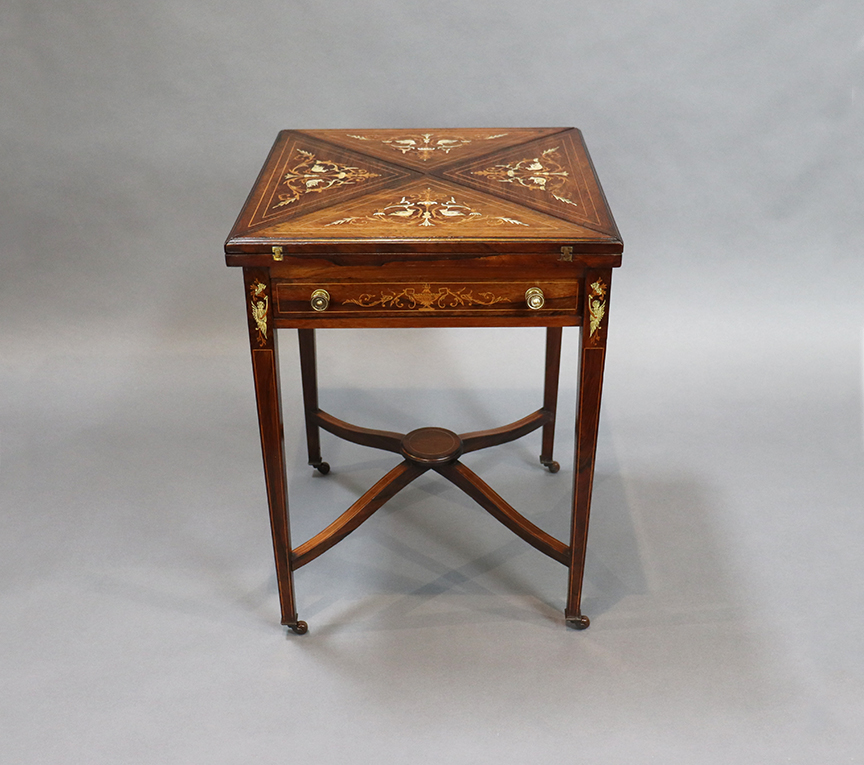 Victorian Rosewood Envelope Table