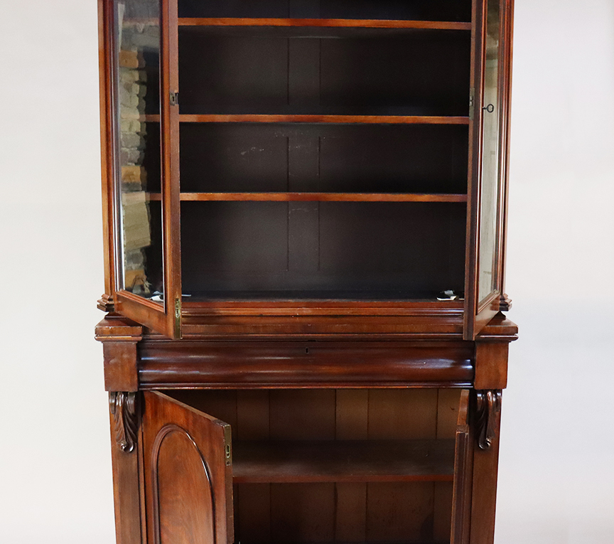 Victorian Mahogany Two-door Bookcase