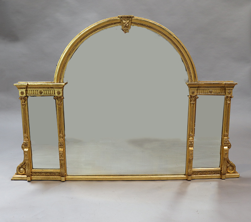 Neo-classical Overmantle Mirror