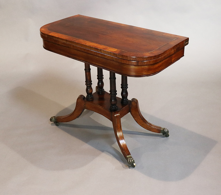 Regency Rosewood Fold-over Games Table