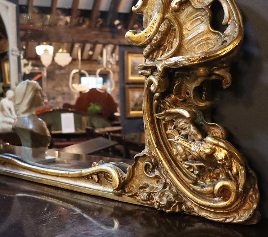 Large Rococo Mirror with Ho-ho Birds