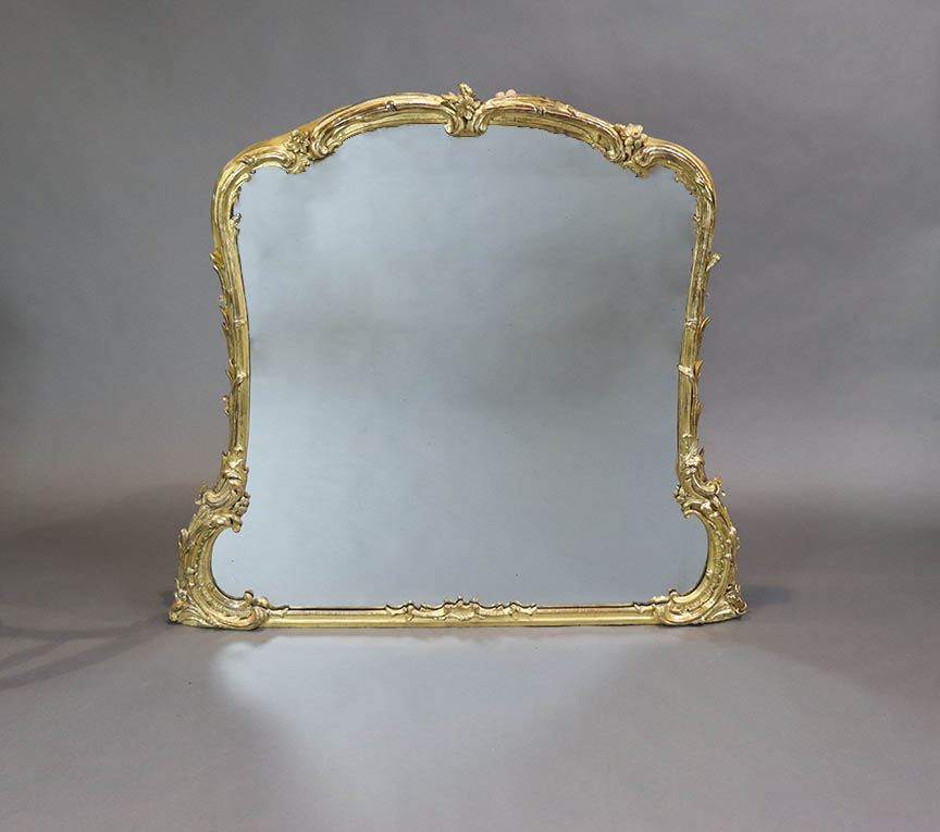 Victorian Carved Gilt Overmantle Mirror