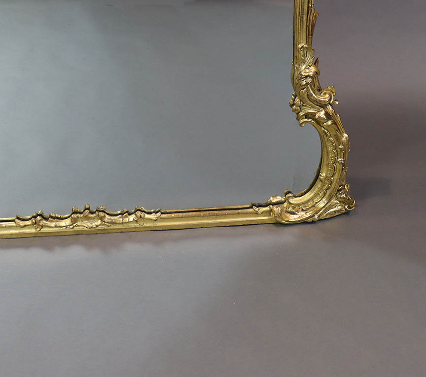Victorian Carved Gilt Overmantle Mirror