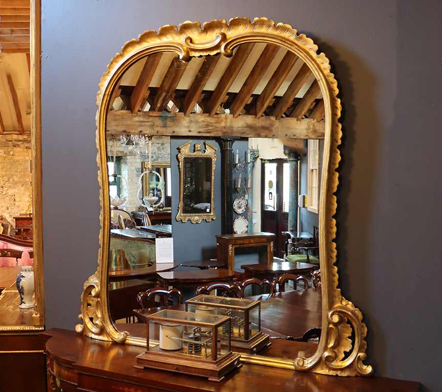Victorian Rococo Overmantle Mirror