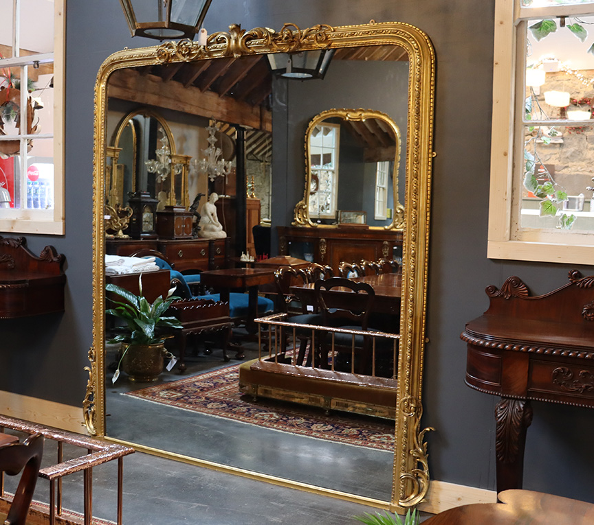 Very Large Victorian Gilt Mirror