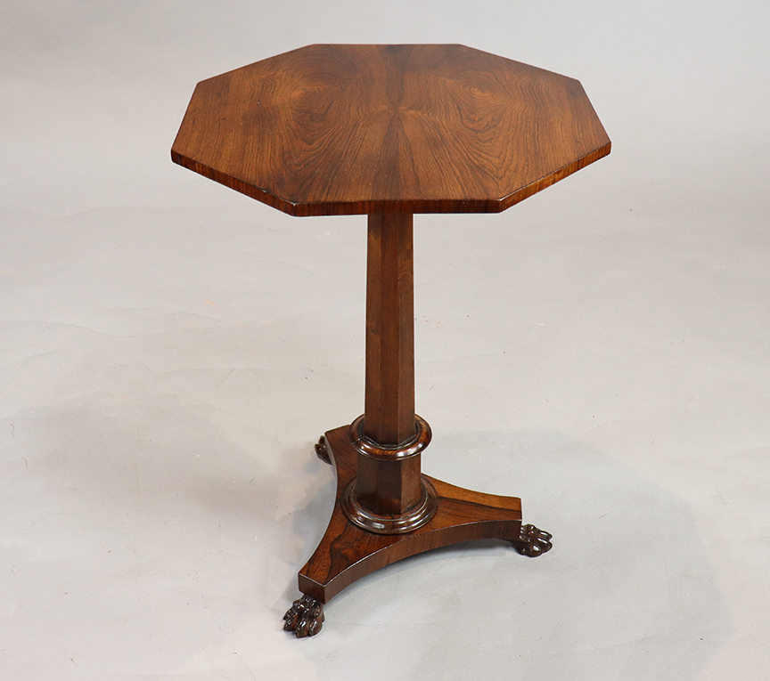 19th Century Rosewood Octagonal Table