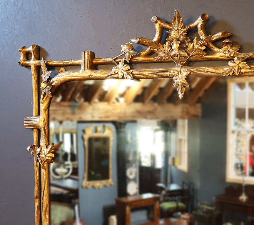 Regency Carved Water Gilt Overmantle Mirror
