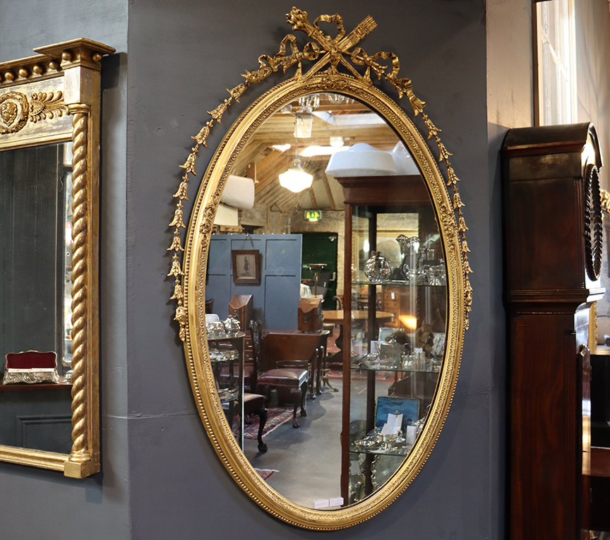 Victorian Oval Gilt Pier Mirror