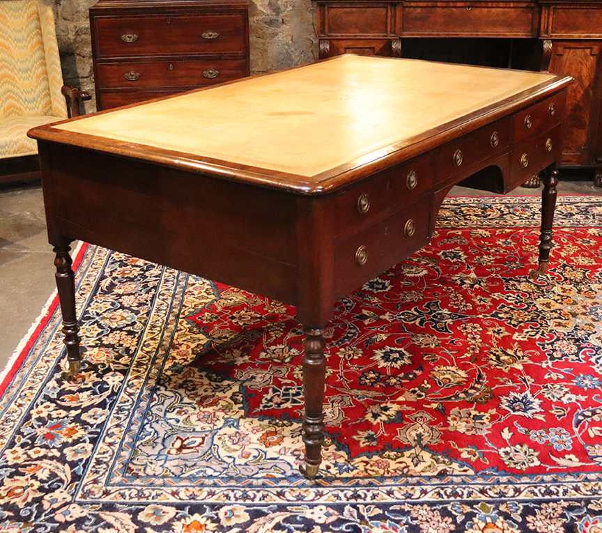 Early 19th Century Large Partners Desk