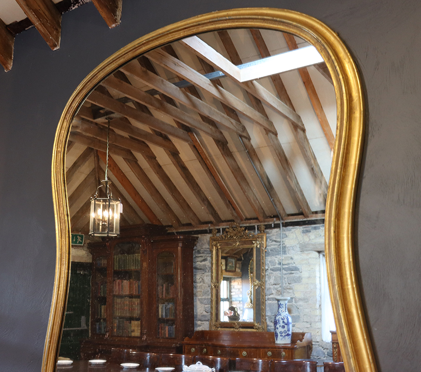 Victorian Shaped Archtop Gilt Mirror