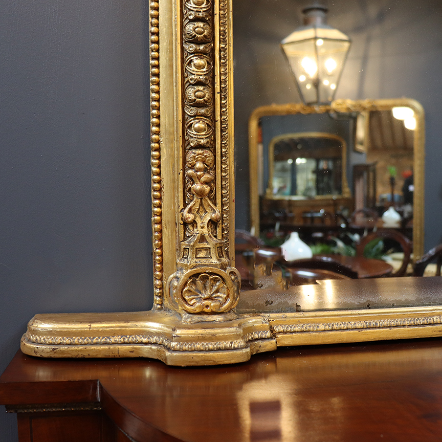 Large Victorian Overmantle Mirror