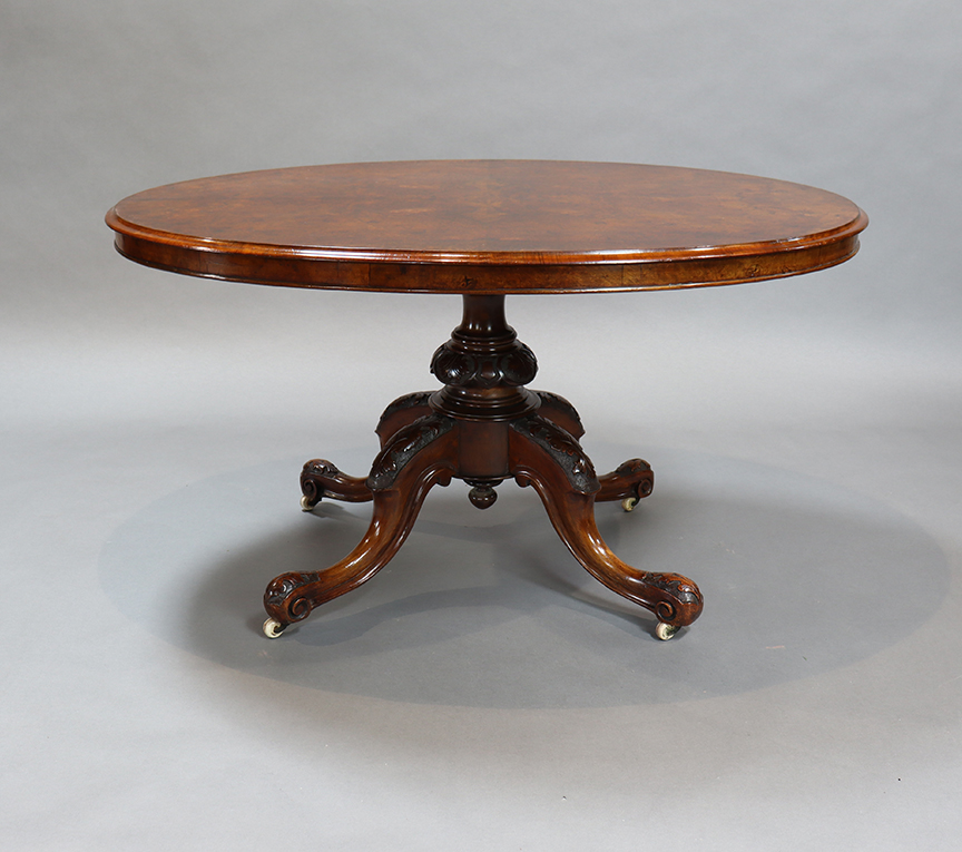 Victorian Walnut Oval Table