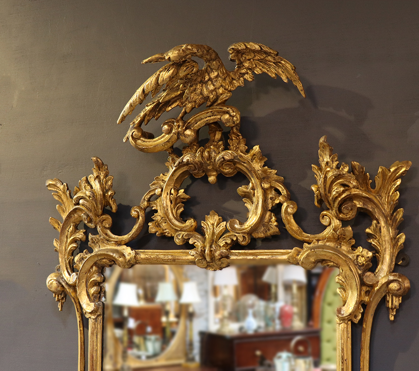 George III Gilt Mirror with Ho-ho Bird