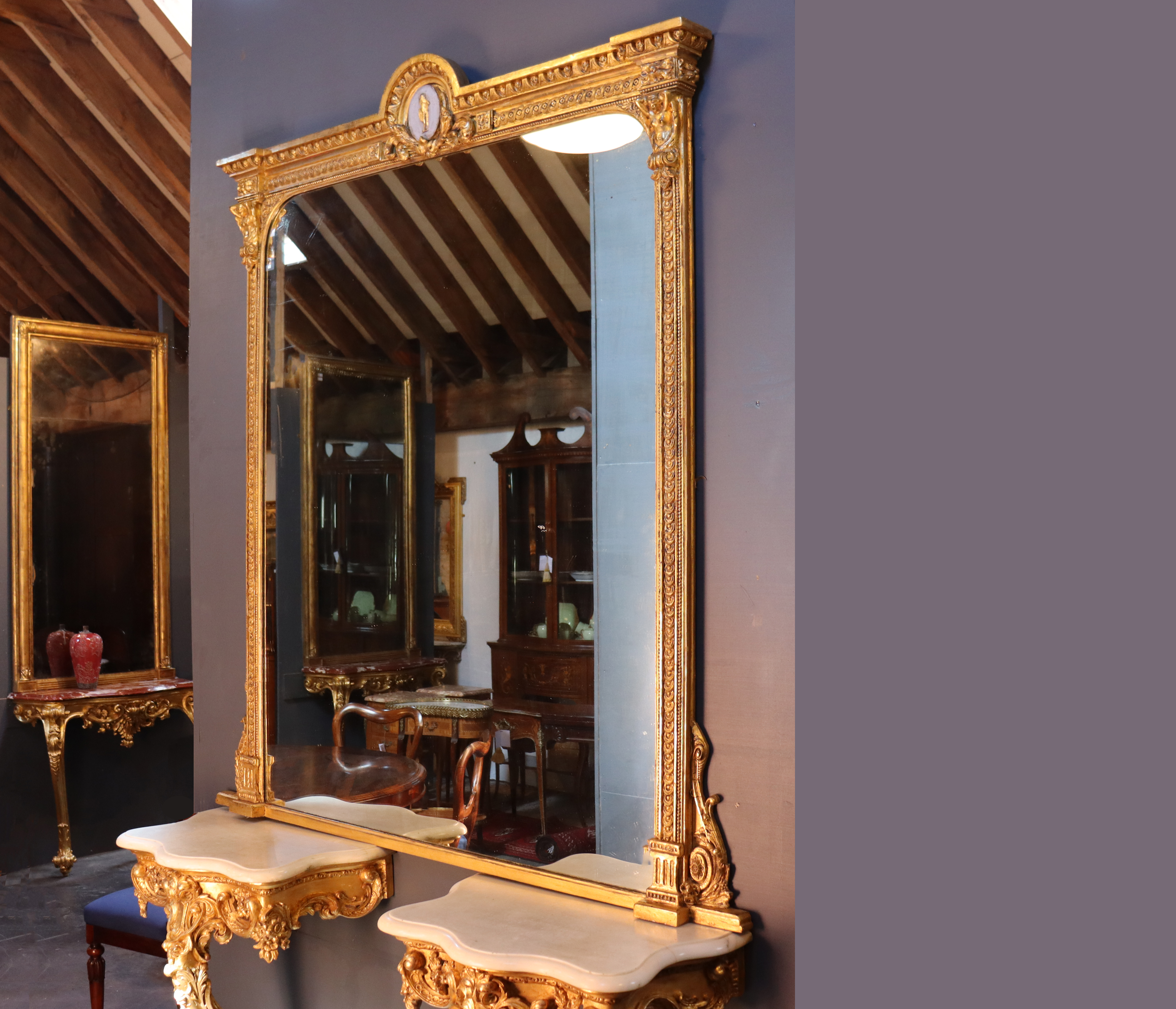 19th Century Neo-classical Gilt Mirror