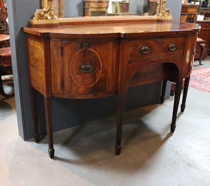 George III Bow Fronted Sideboard