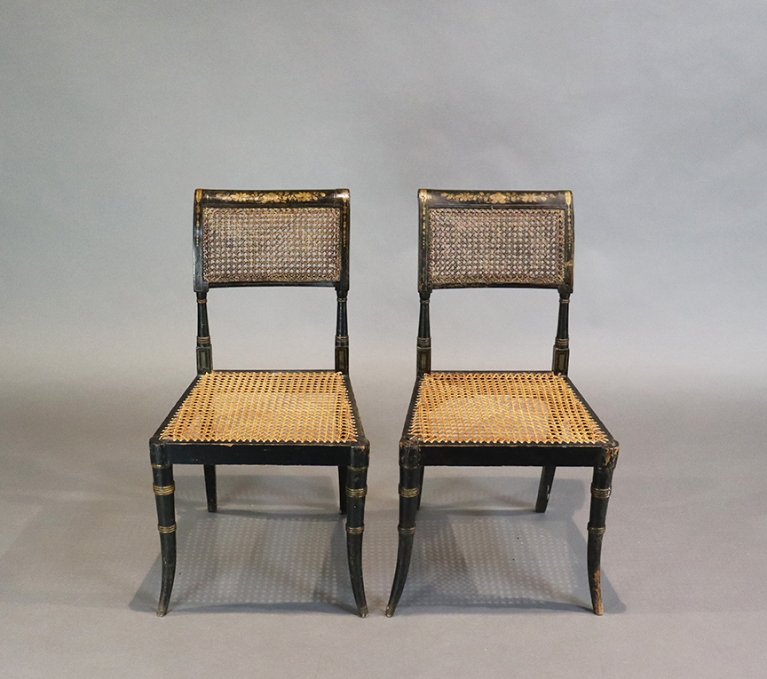 Pair of Regency Ebonised Chairs