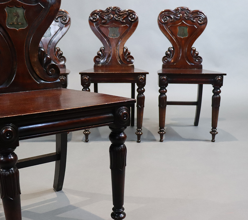 Set of Four William IV Hall Chairs