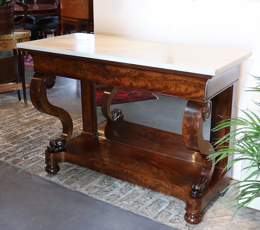 19th Century French Mahogany Console Table