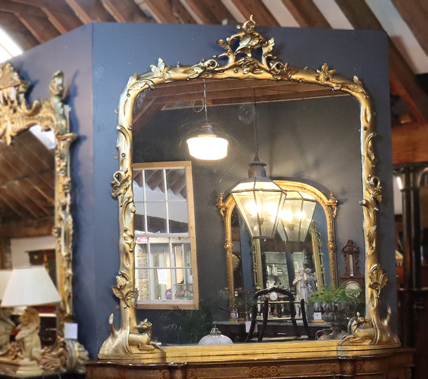Large Irish 19th Century Mirror