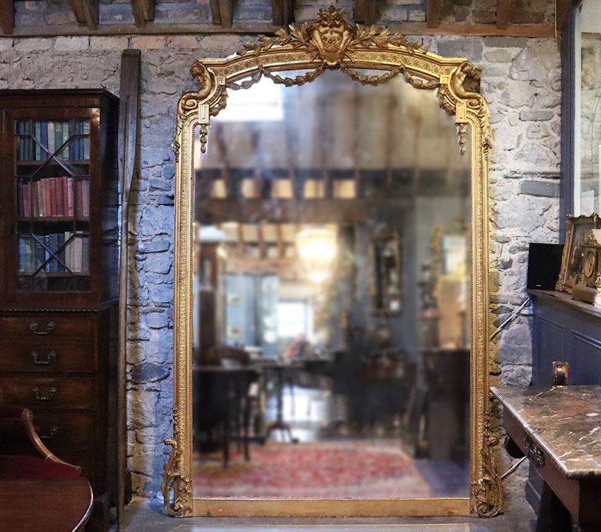 Substantial French Gilt Mirror