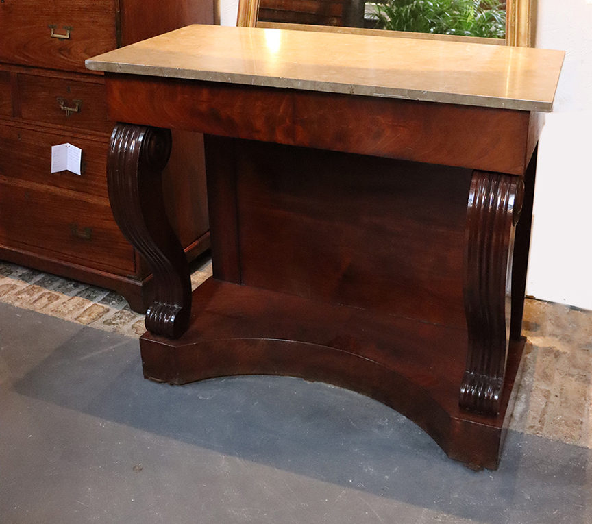 19th Century French Marble Top Console