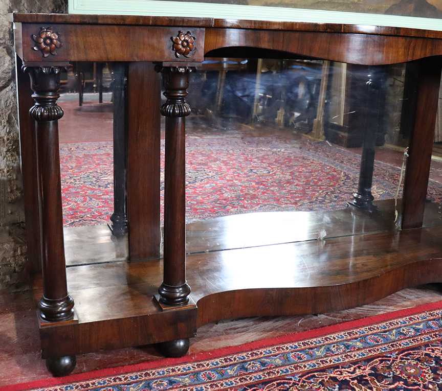 William IV Rosewood Irish Console Table