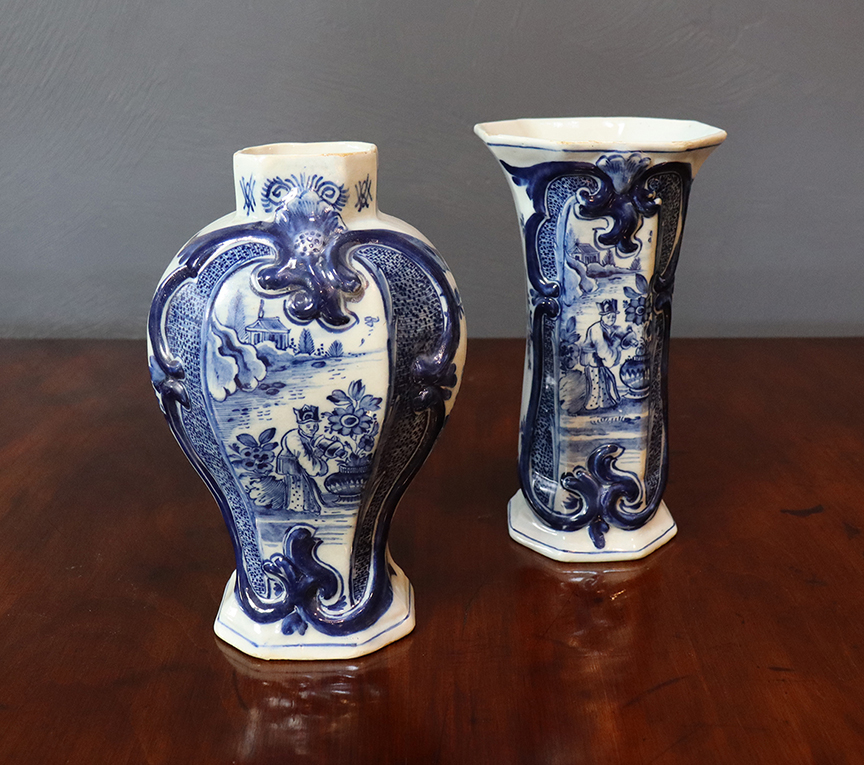 Pair of 18th Century Dutch Vases